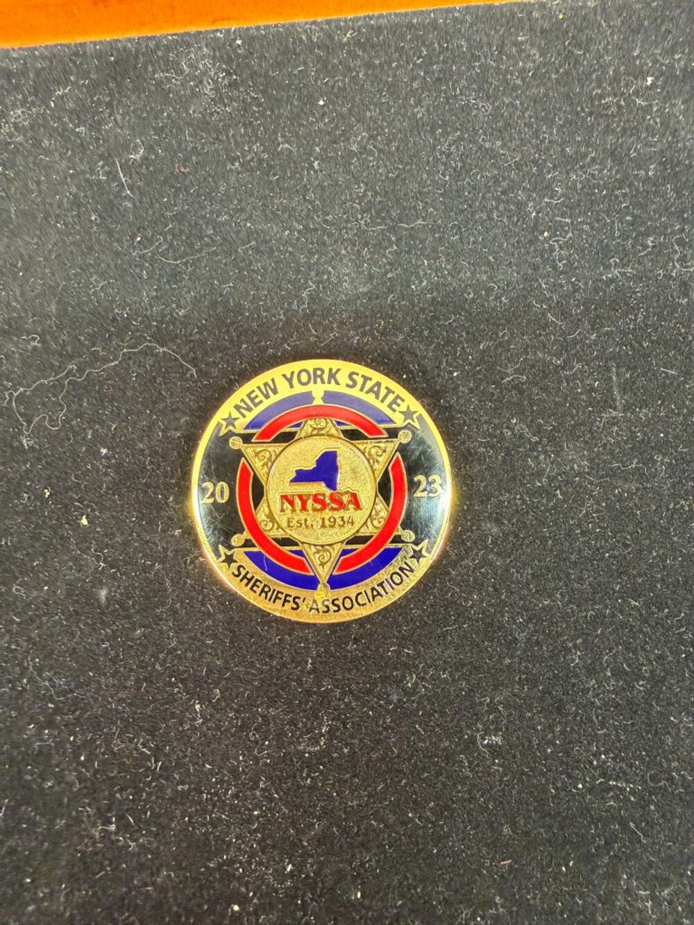 2023 NYSSA New York State Sheriffs’ Association Coin – Gold Blue Medallion